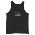 500mg Of Caffeine Tank Top in black, front view