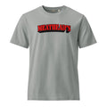 Meathead's Stencil Pump Cover in misty grey, front view