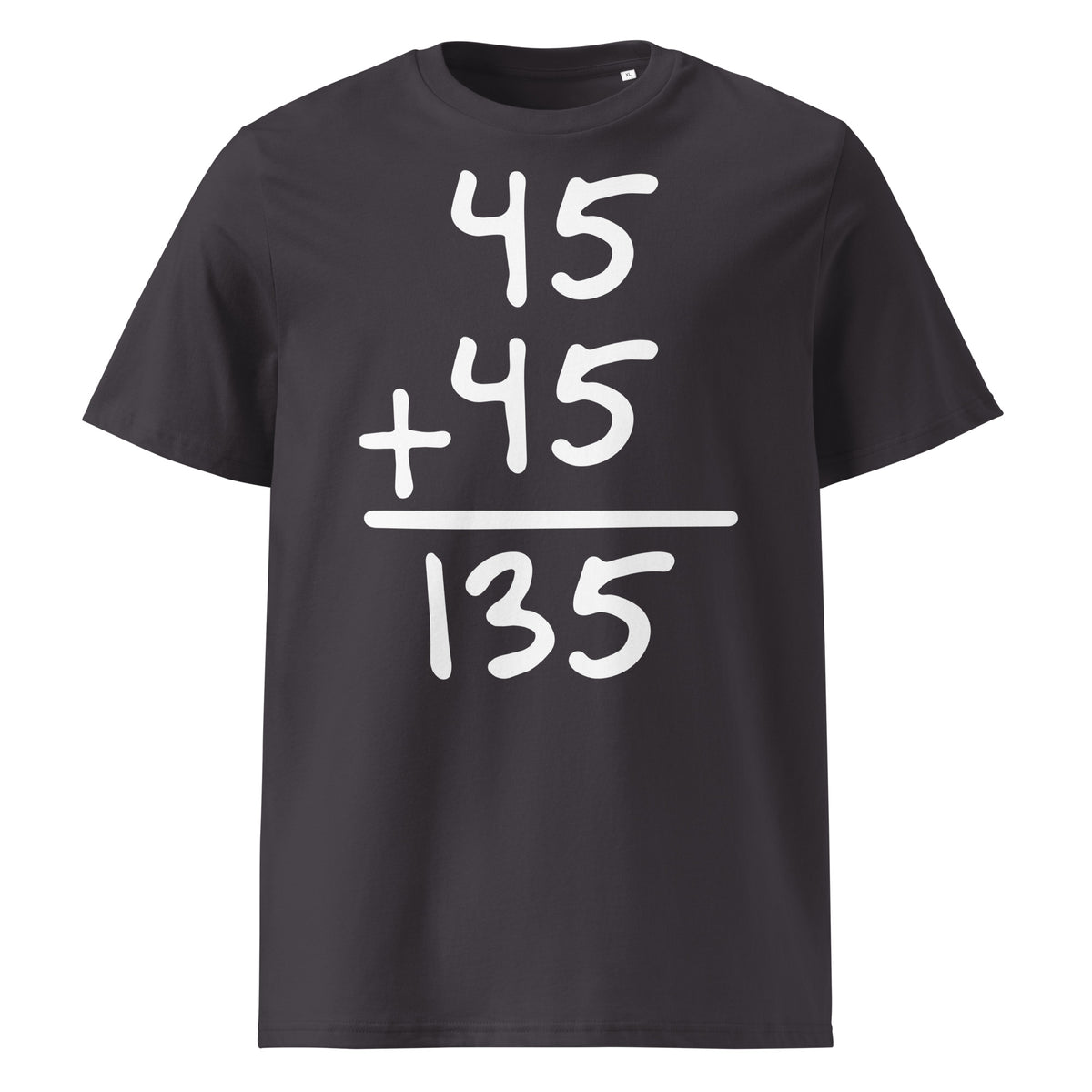Gym Math T-Shirt in anthracite, front view