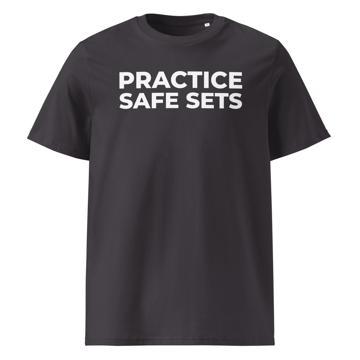 Practice Safe Sets T-Shirt in anthracite, front view