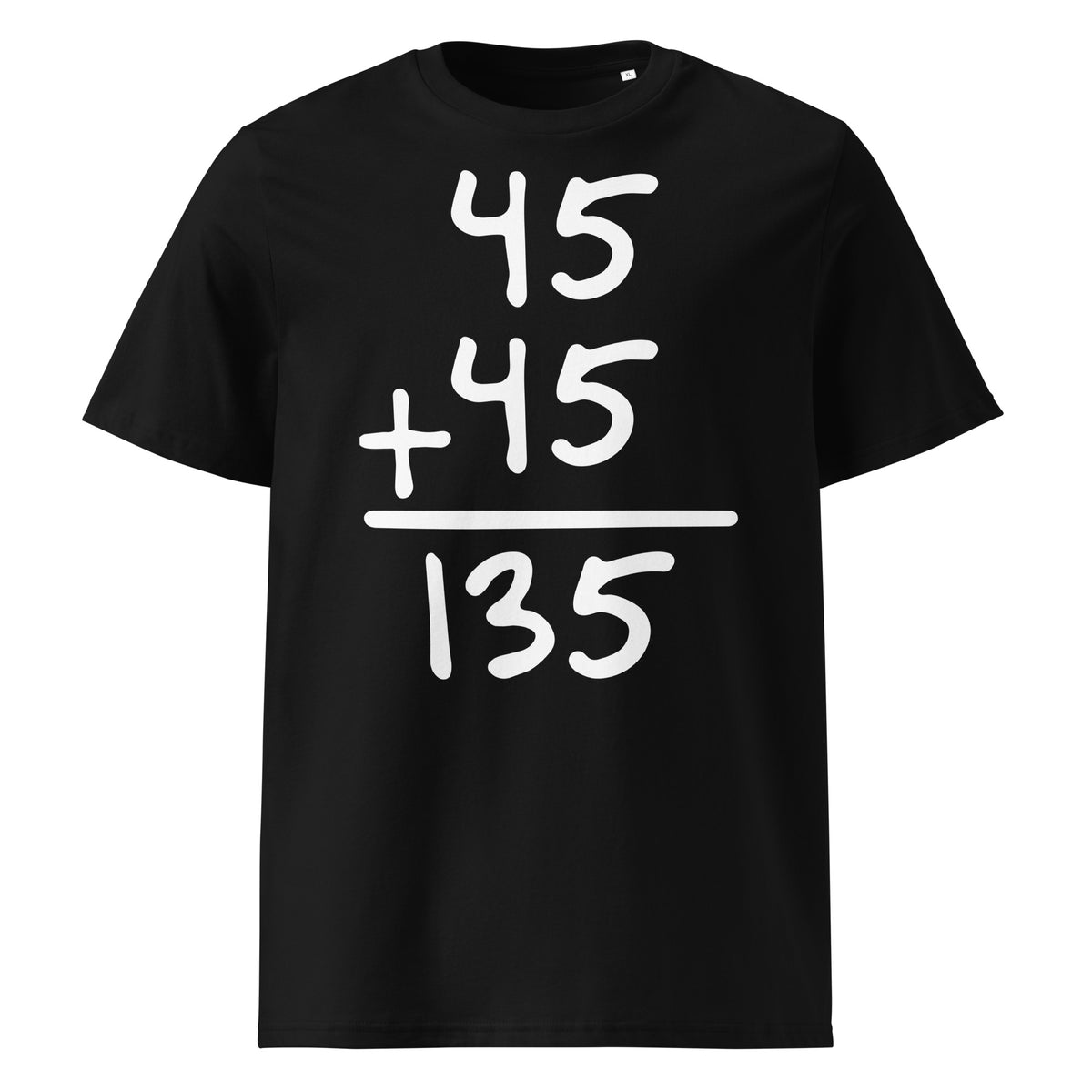 Gym Math T-Shirt in black, front view