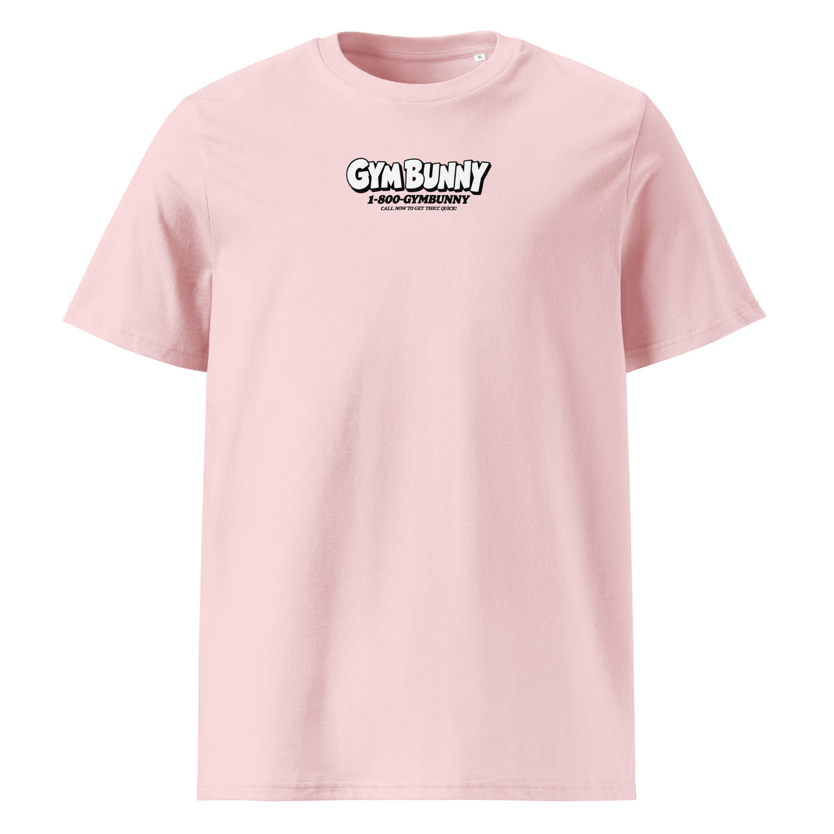 Gym Bunny Pump Cover in cotton pink, front view