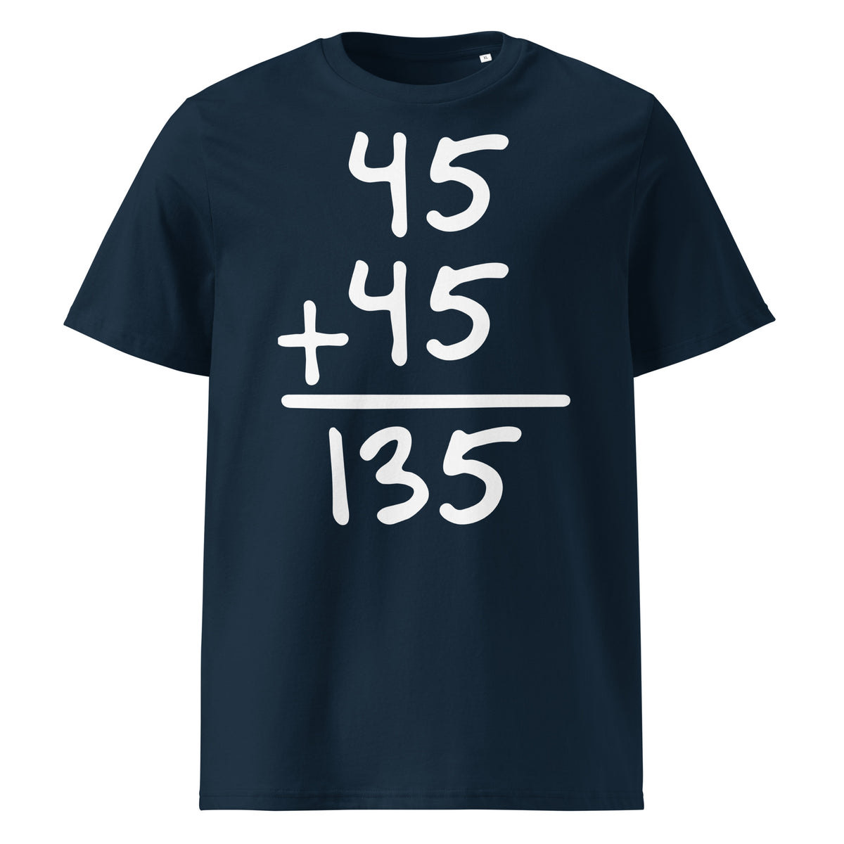 Gym Math T-Shirt in french navy, front view
