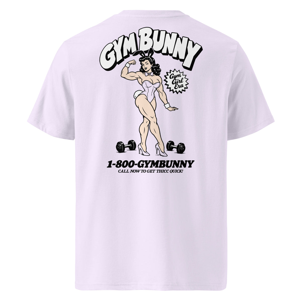 Gym Bunny Pump Cover in lavender, back view