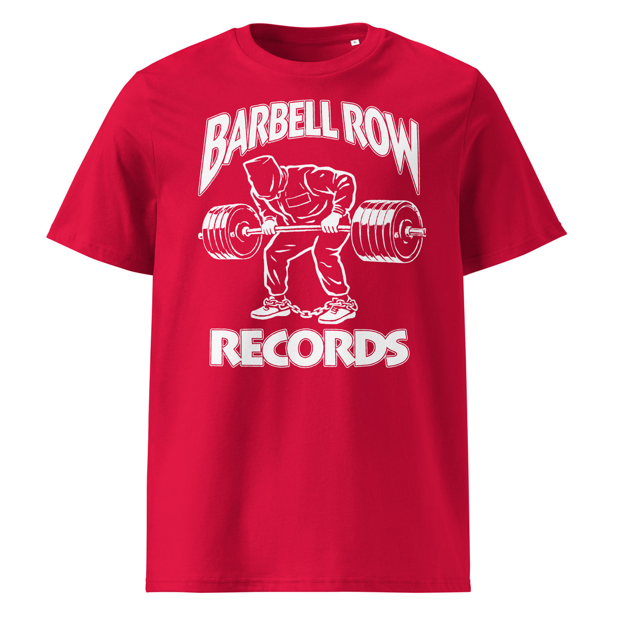 Barbell Row Records Pump Cover in Red, front view