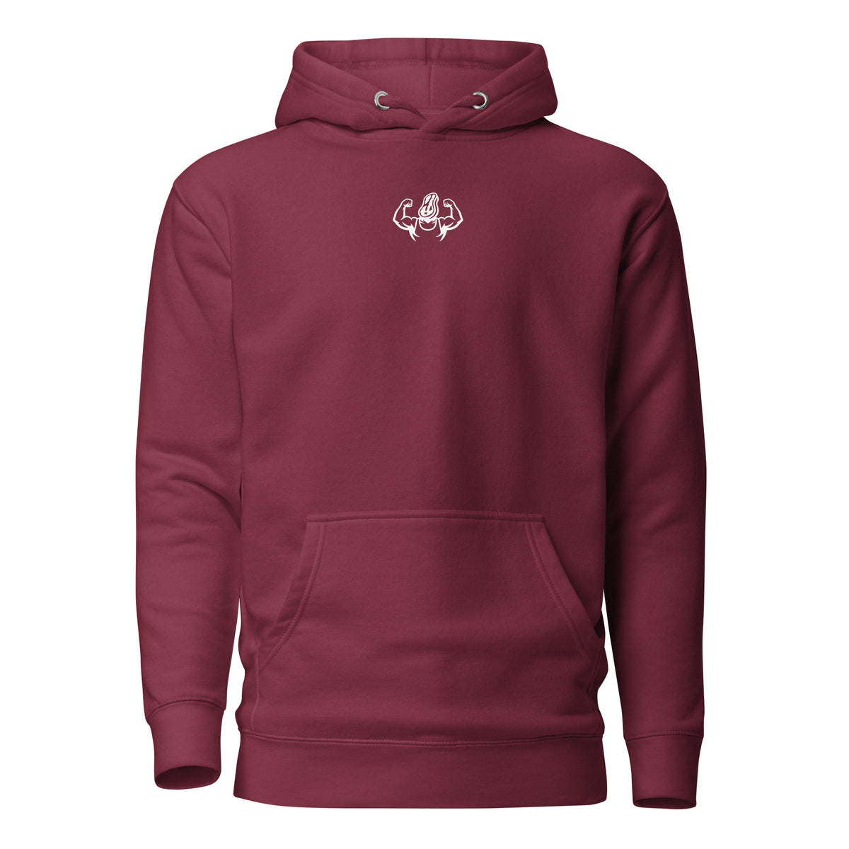 Thank You For Lifting With Us Hoodie in maroon, front view