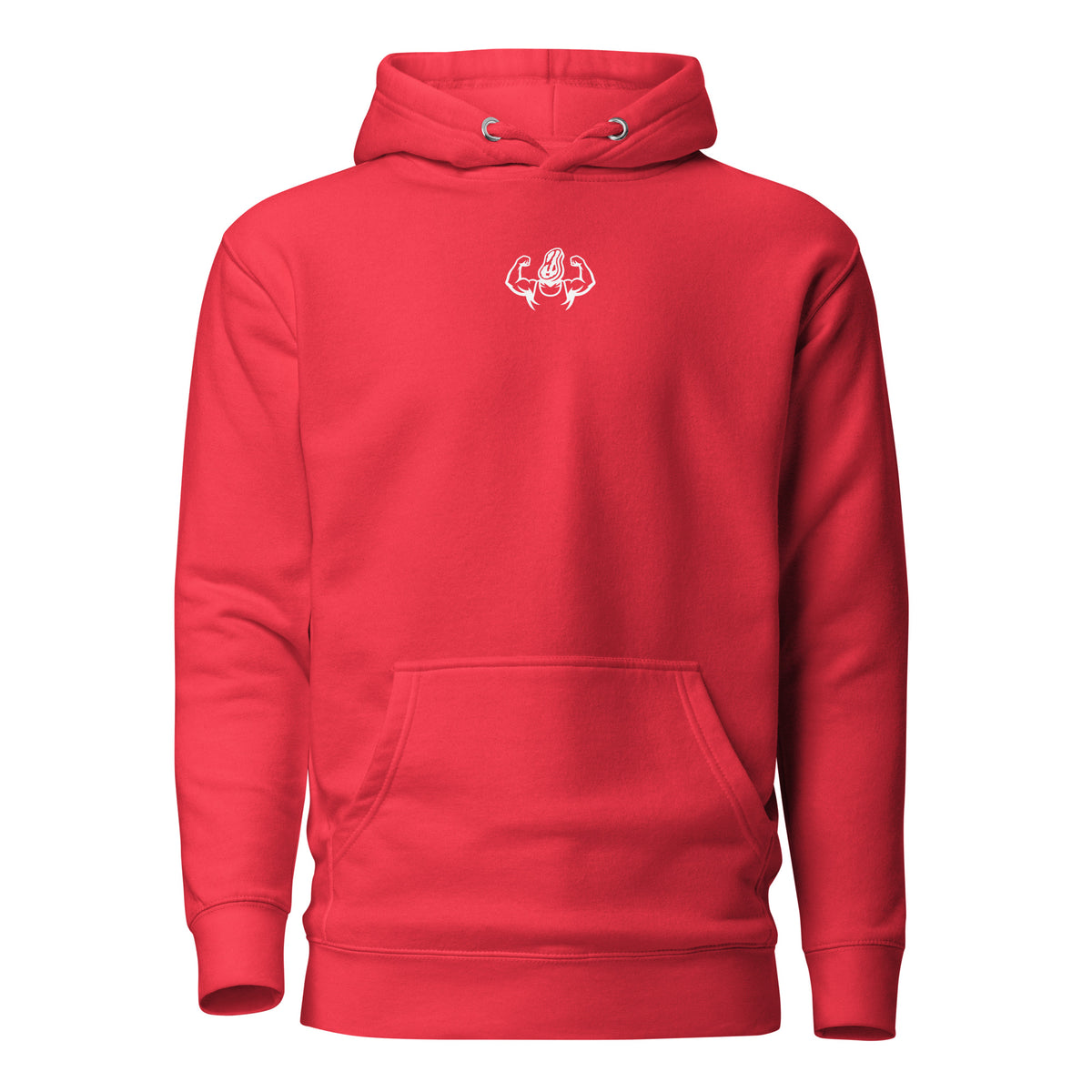 Thank You For Lifting With Us Hoodie in team red, front view