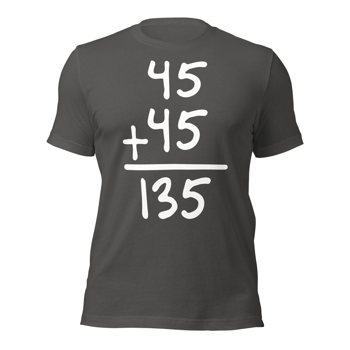 Gym Math T-Shirt in asphalt, front view
