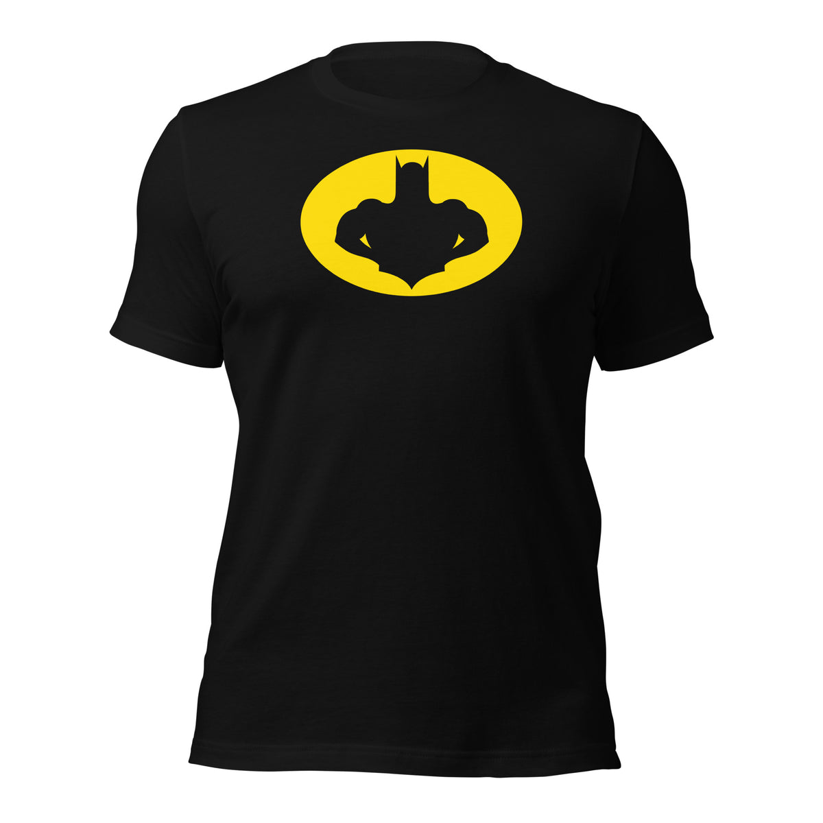 Lat Man T-Shirt in black, front view