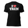 I Love Tren T-Shirt in black, front view