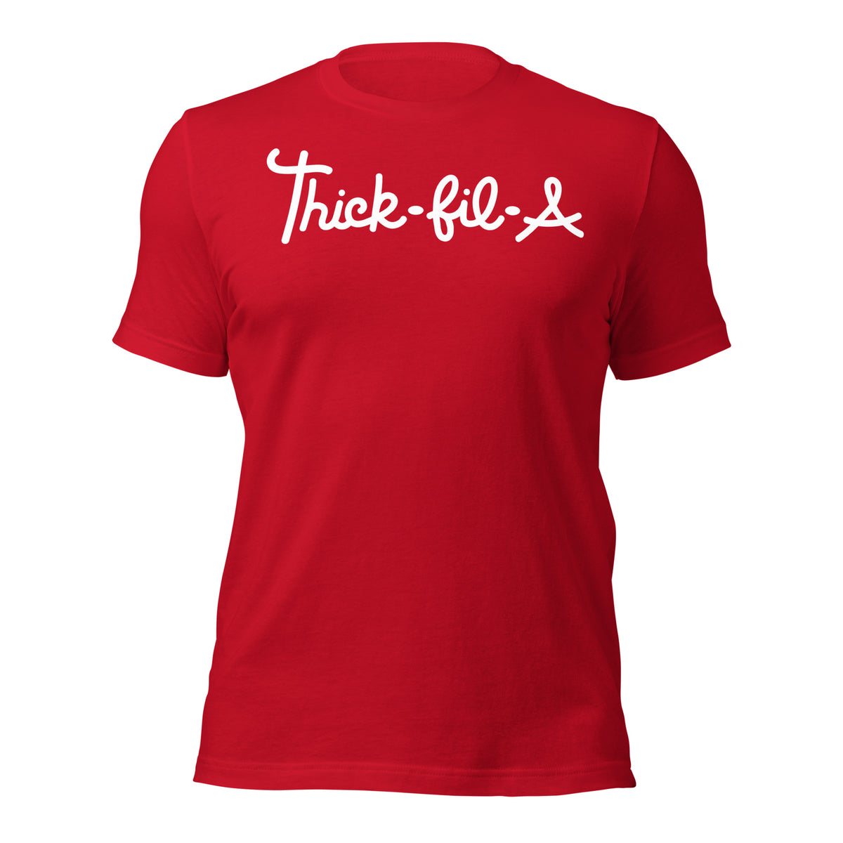 Thick-fil-a T-Shirt in red, front view