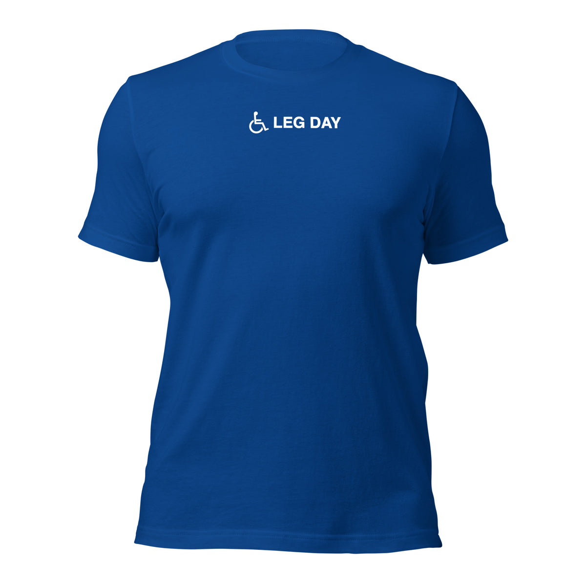 Leg Day Handicap T-Shirt in true royal, front view
