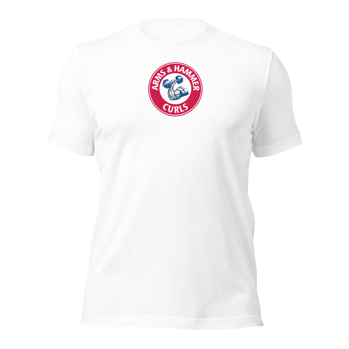 Arms & Hammer Curls T-Shirt in white, front view